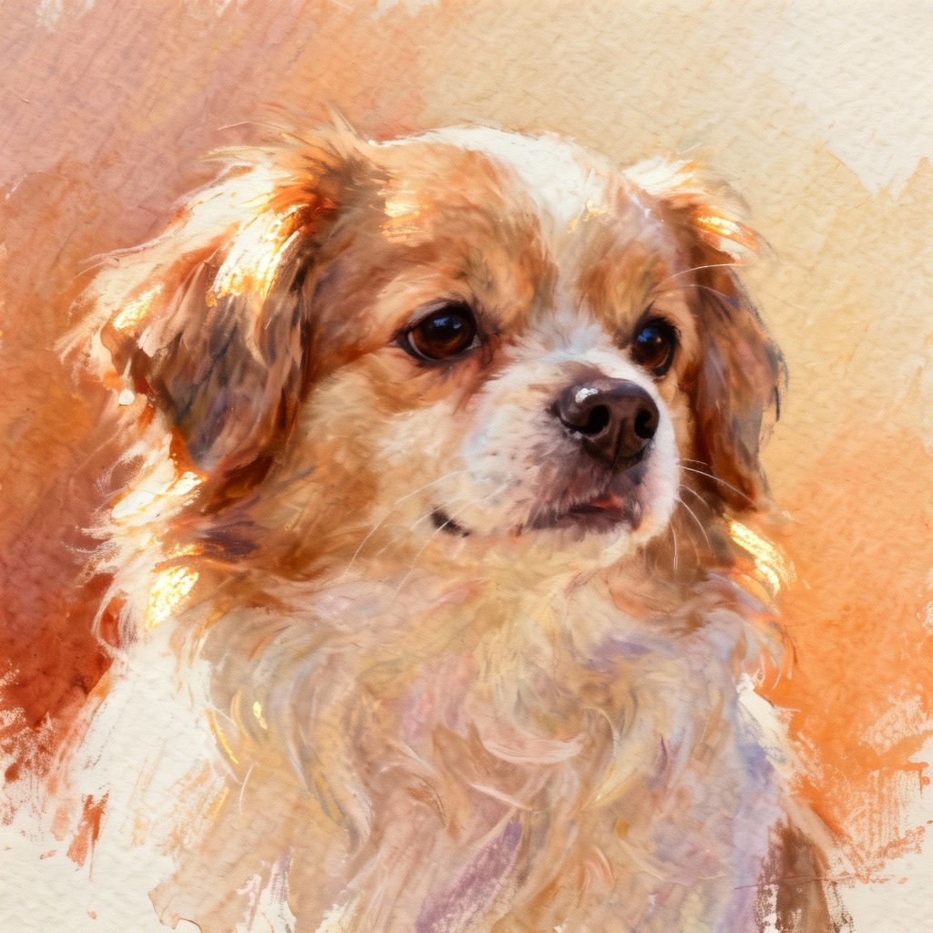 AI pastel pet painting from photo