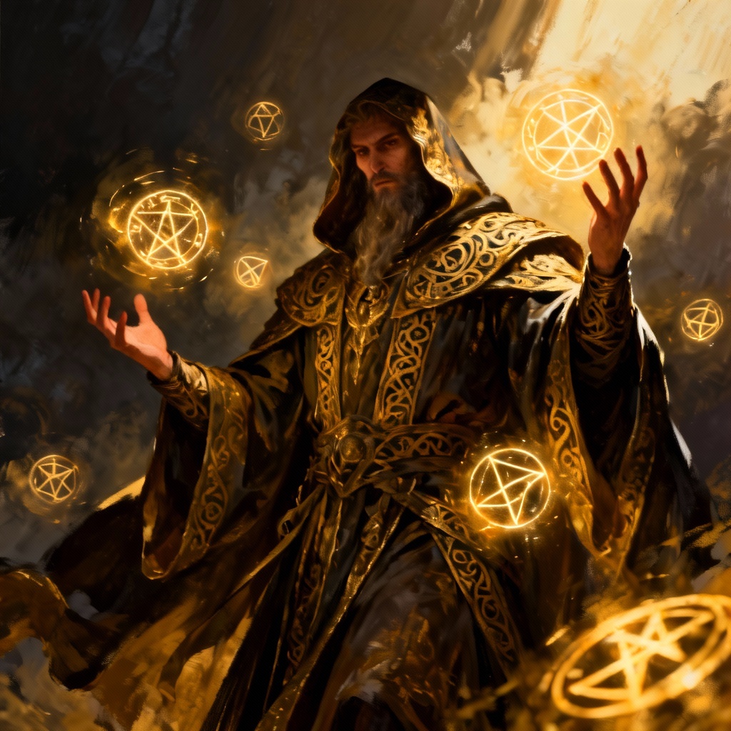 AI fantasy mage digital avatar