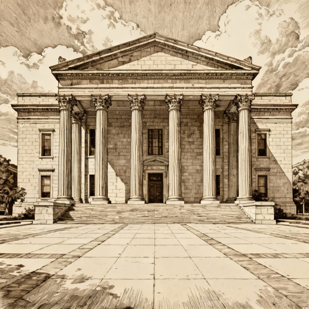AI Neoclassical Courthouse