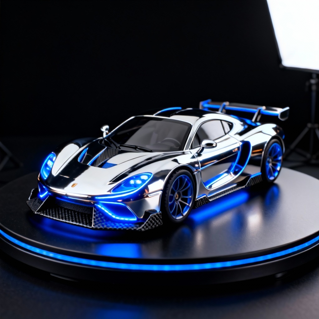 AI Hot Wheels chrome hypercar concept image