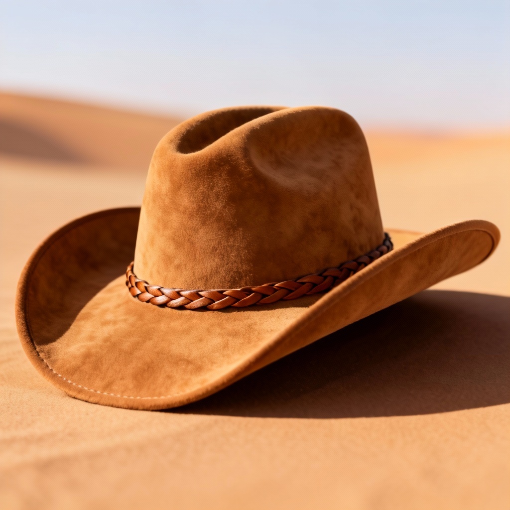 AI Cowboy Hat Suede Product Shot