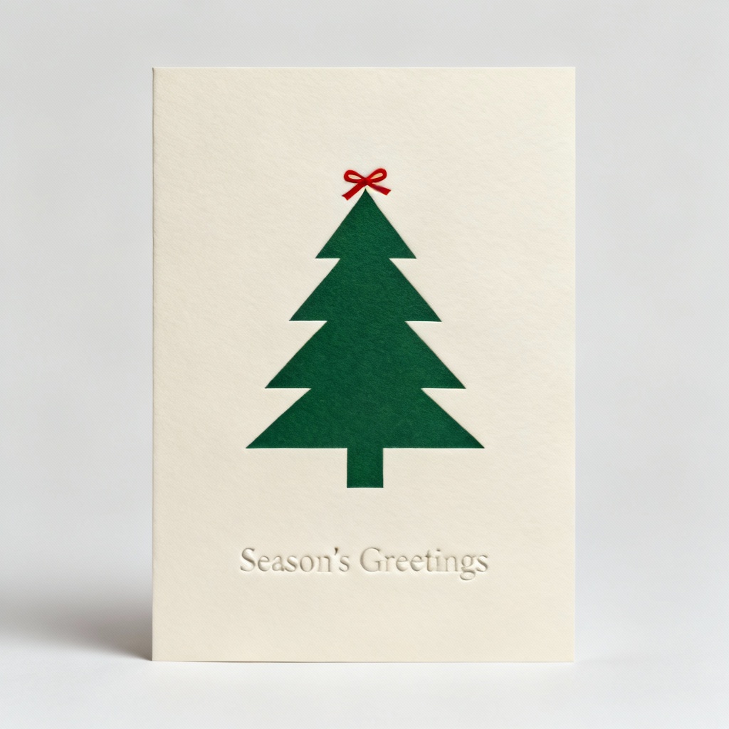 AI Christmas Card Nordic Minimalist Tree