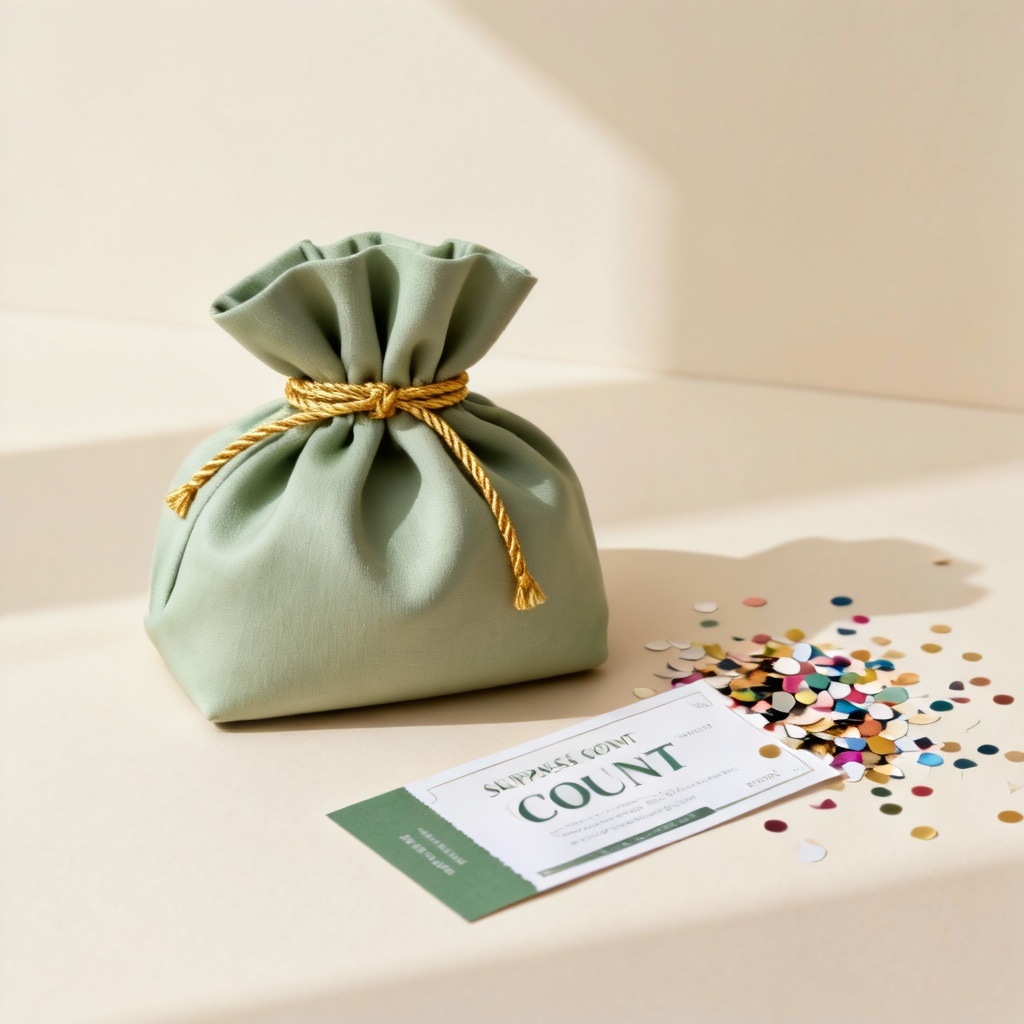 AI minimalist bokjumeoni with clean surprise reveal