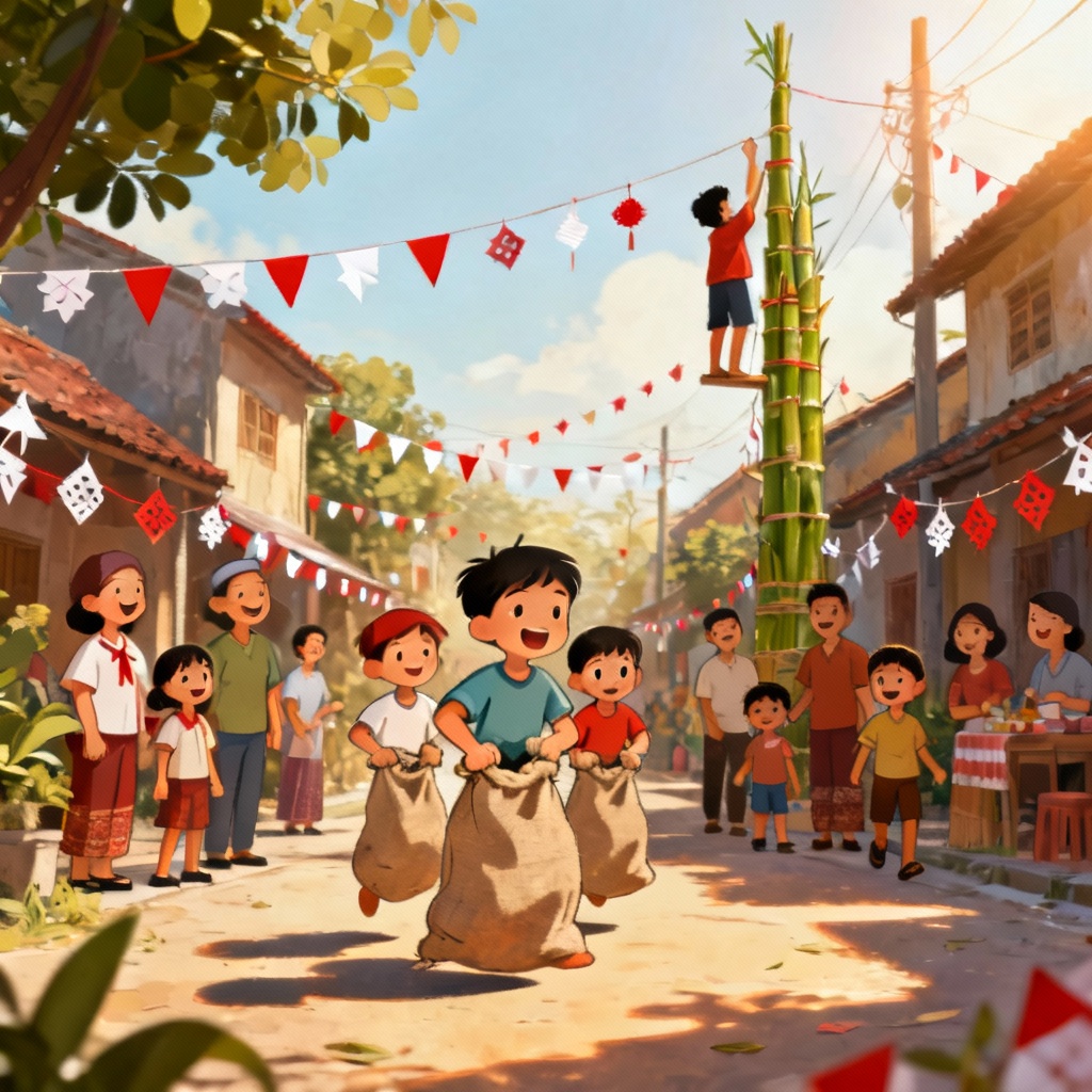 AI village 17 Agustusan games scene