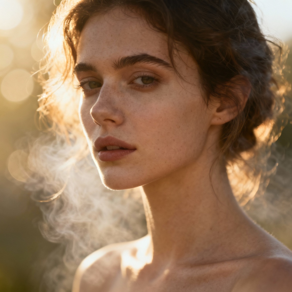 AI fog portrait with soft mist effect