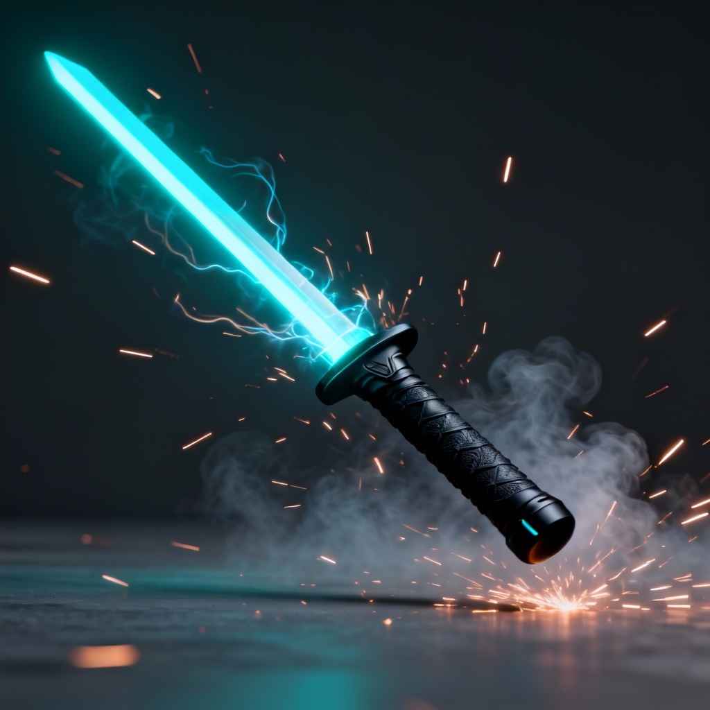 AI futuristic plasma blade concept art