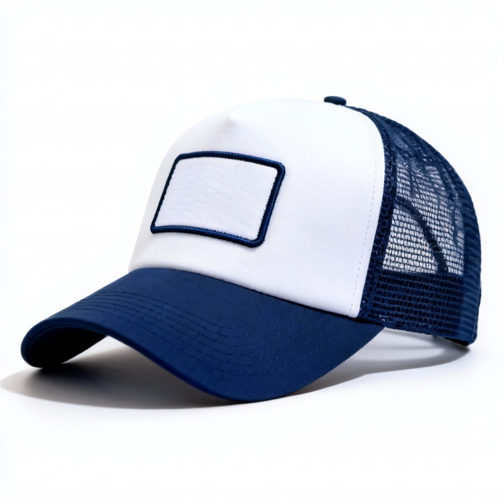 AI Trucker Hat Mockup With Patch
