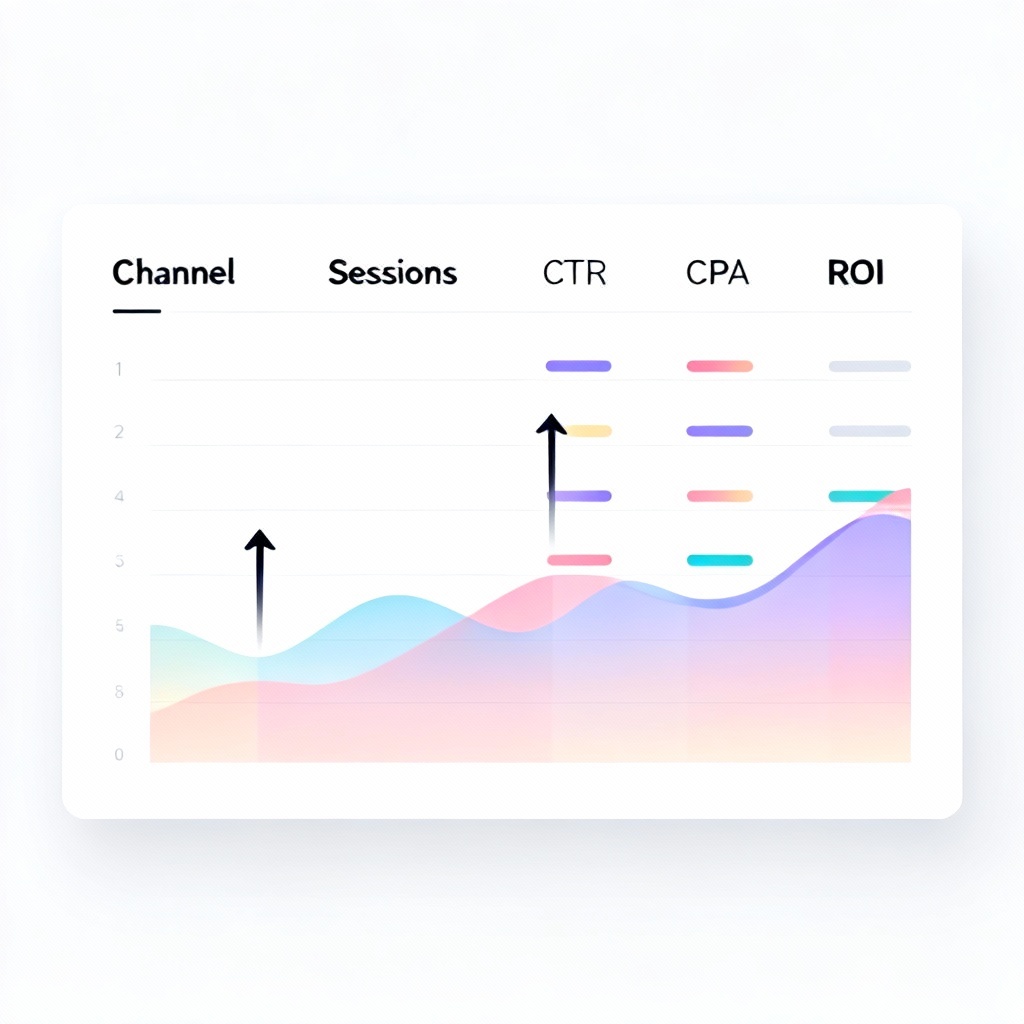 AI Marketing KPI Table with Trends