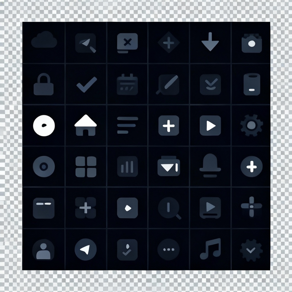 AI image color inverter transforming UI icons for dark mode