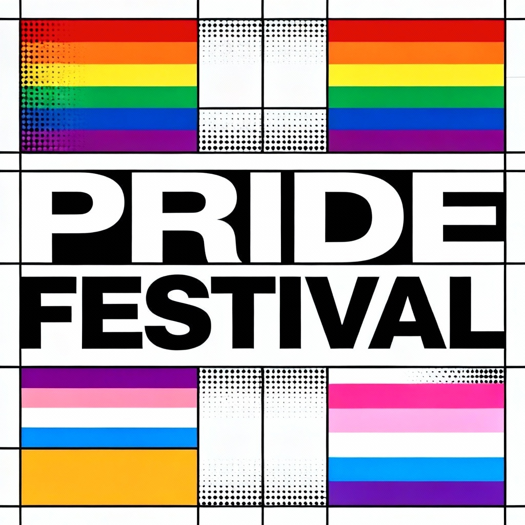 Bold pride festival poster graphic