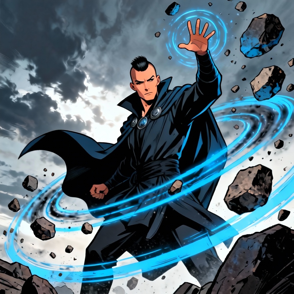 AI JJK OC using gravity veil cursed technique