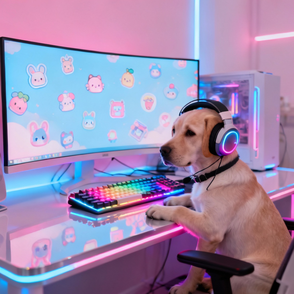 AI Gamer Puppy trend aesthetic