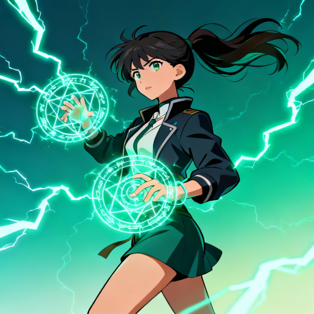 AI JJK OC sorceress summoning storm sigils