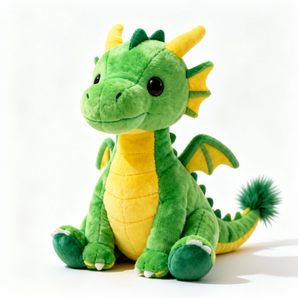 AI 3D plush dragon mascot for kids brand