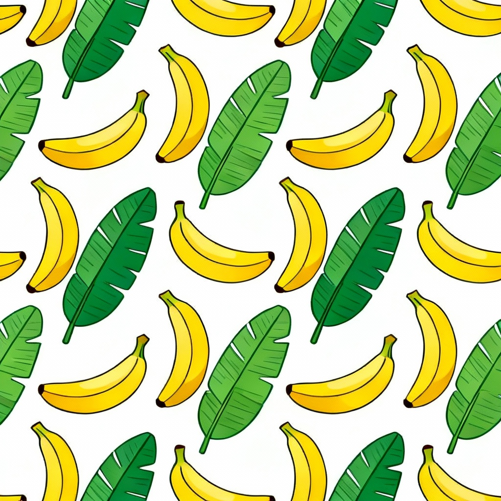 Seamless banana pattern for packaging