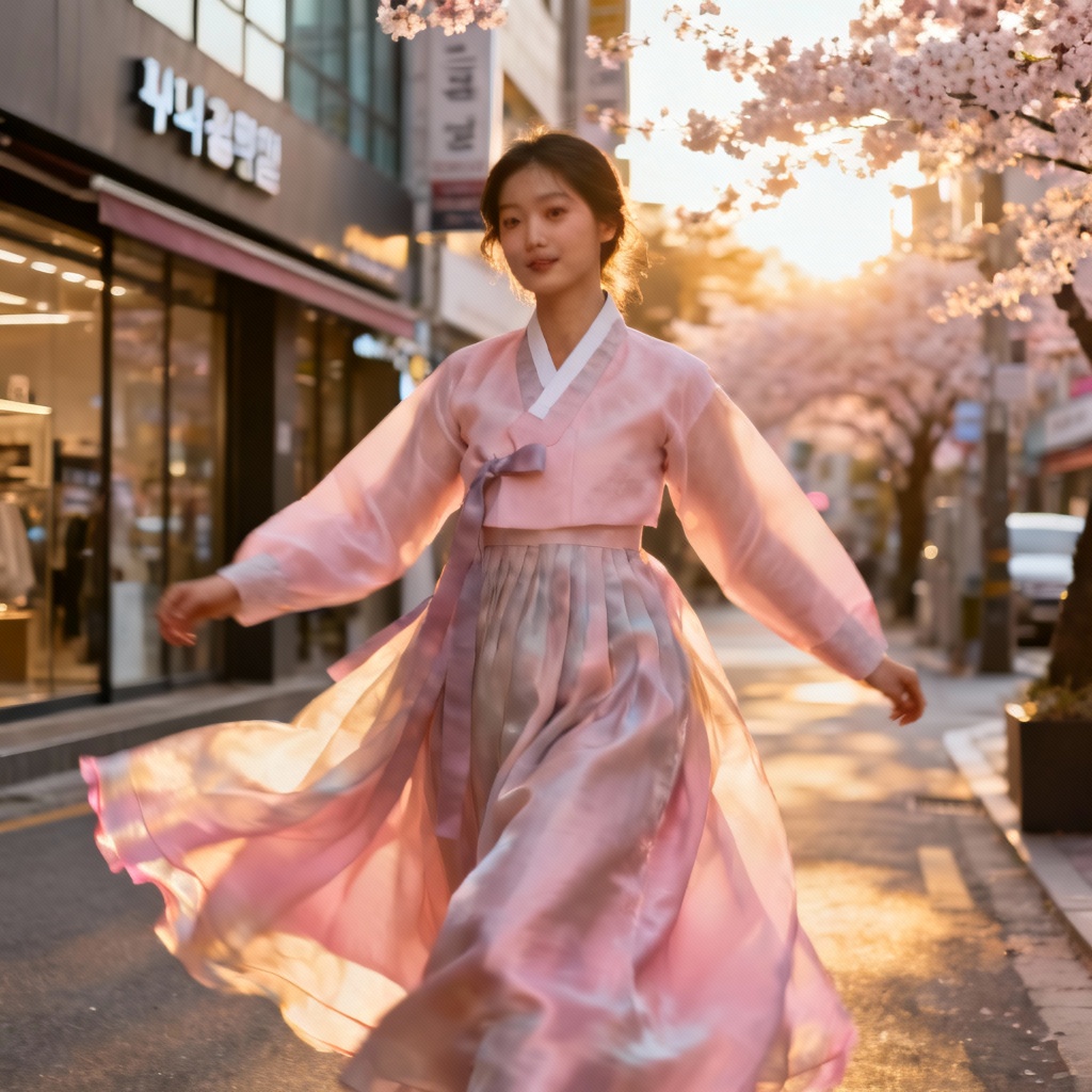 AI Modern Hanbok Street Style