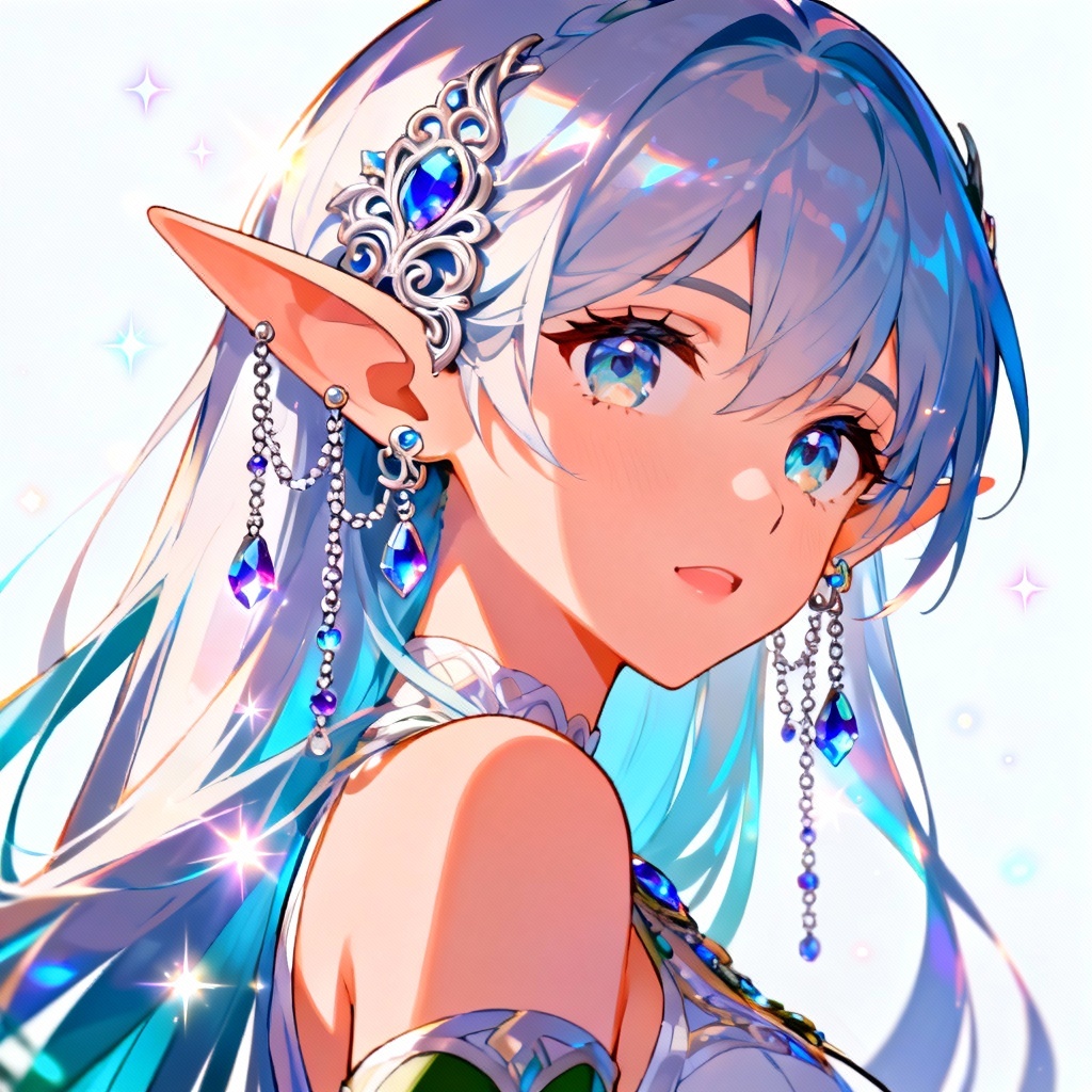 AI anime elf ear filigree jewelry