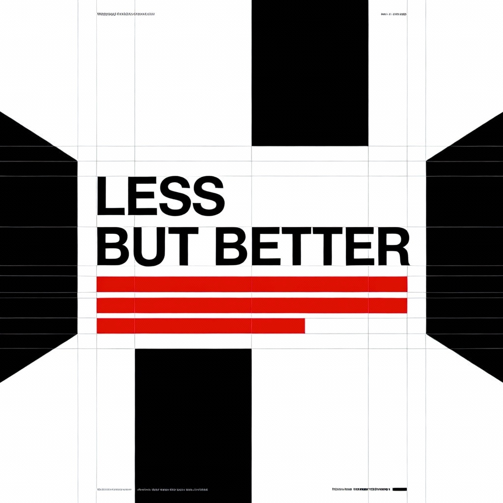 AI Minimal Swiss Grid Typography Poster