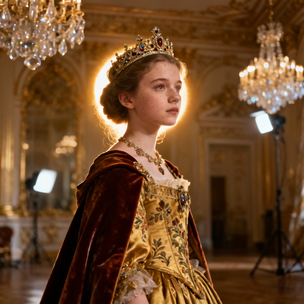 AI Royal Queen Portrait in Baroque Gown