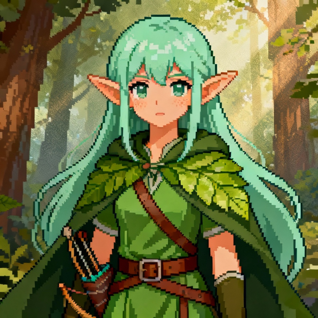 Anime forest elf archer Minecraft skin