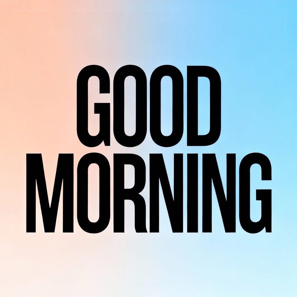 AI Minimalist Good Morning Poster