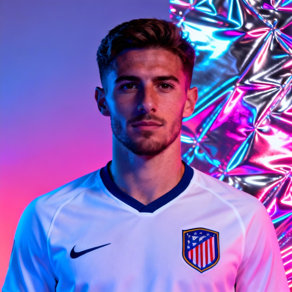 AI soccer player card portrait