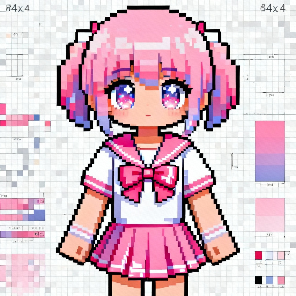 Anime magical girl Minecraft skin texture
