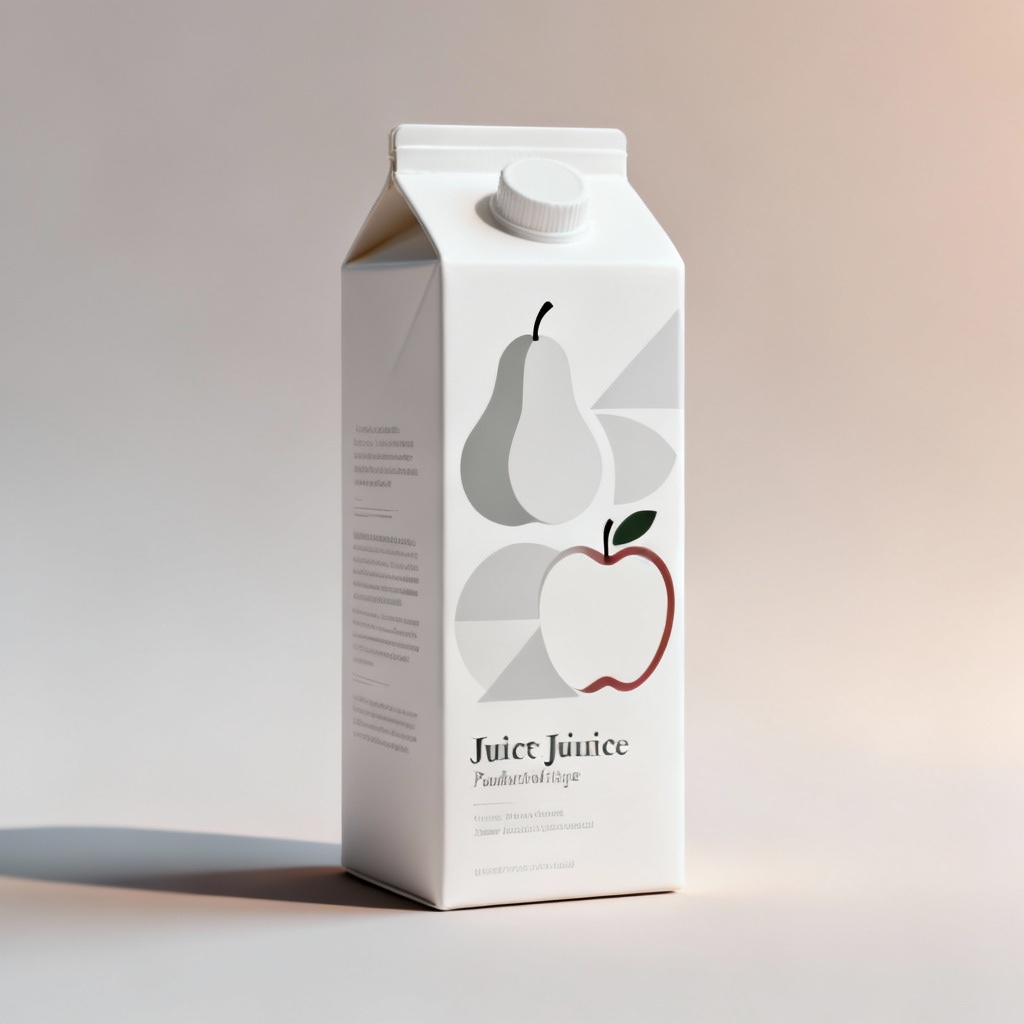 AI minimalist fruit packaging mockup