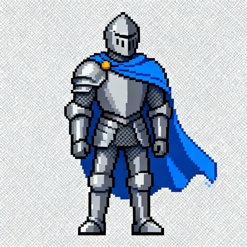 AI 32x32 pixel knight idle sprite