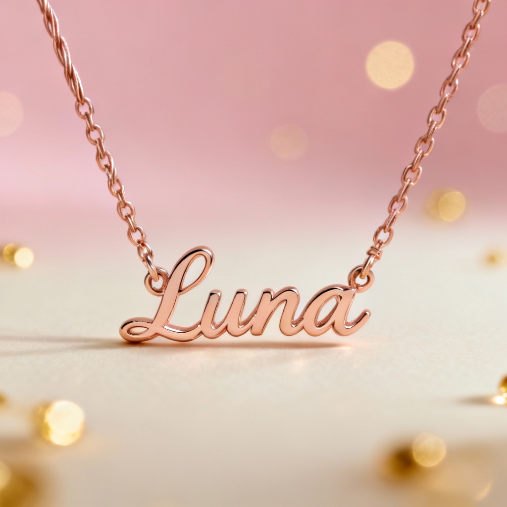 AI Custom Name Necklace Script Render