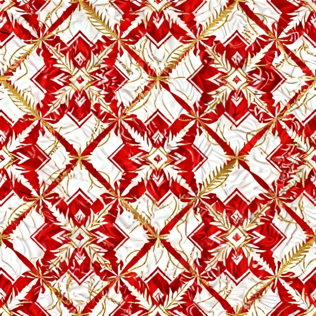 AI batik pattern in red and white for Independence Day