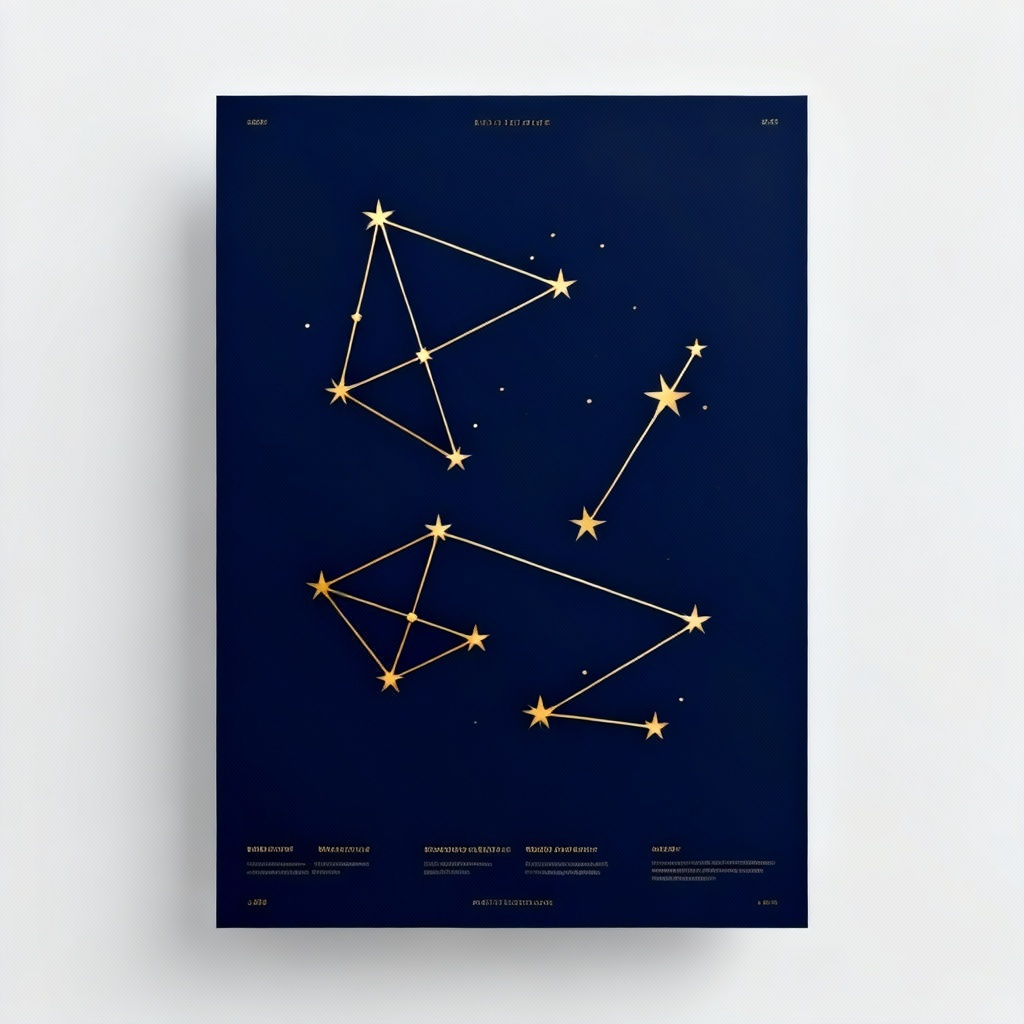 AI minimalist constellation poster design