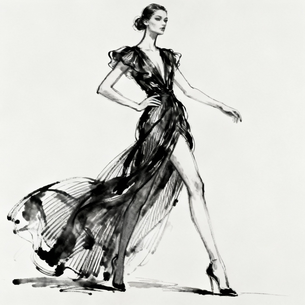 AI Fashion Sketch Linework