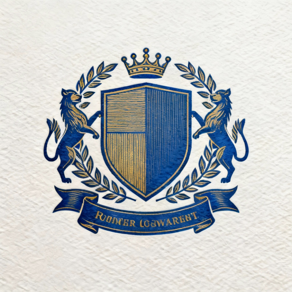 AI royal laurel family crest