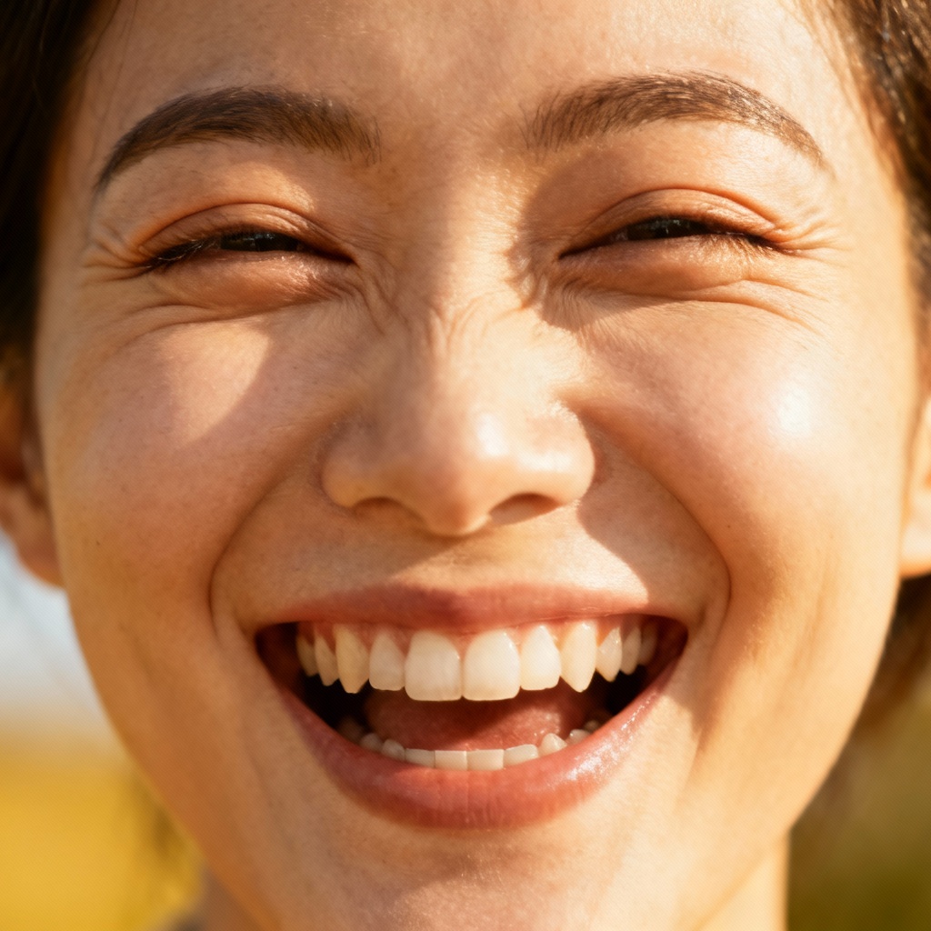 AI image of delighted laughter expression