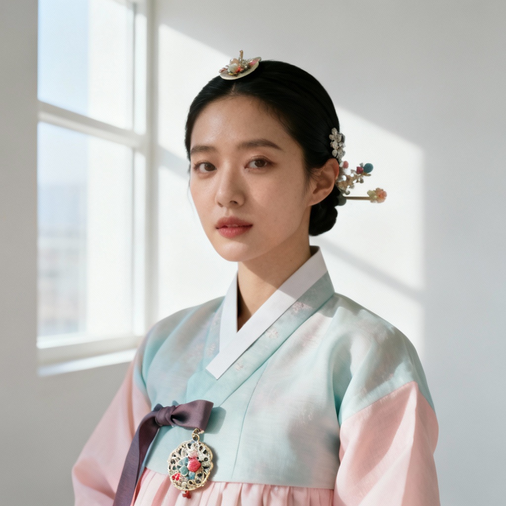 AI Seollal hanbok New Year portrait