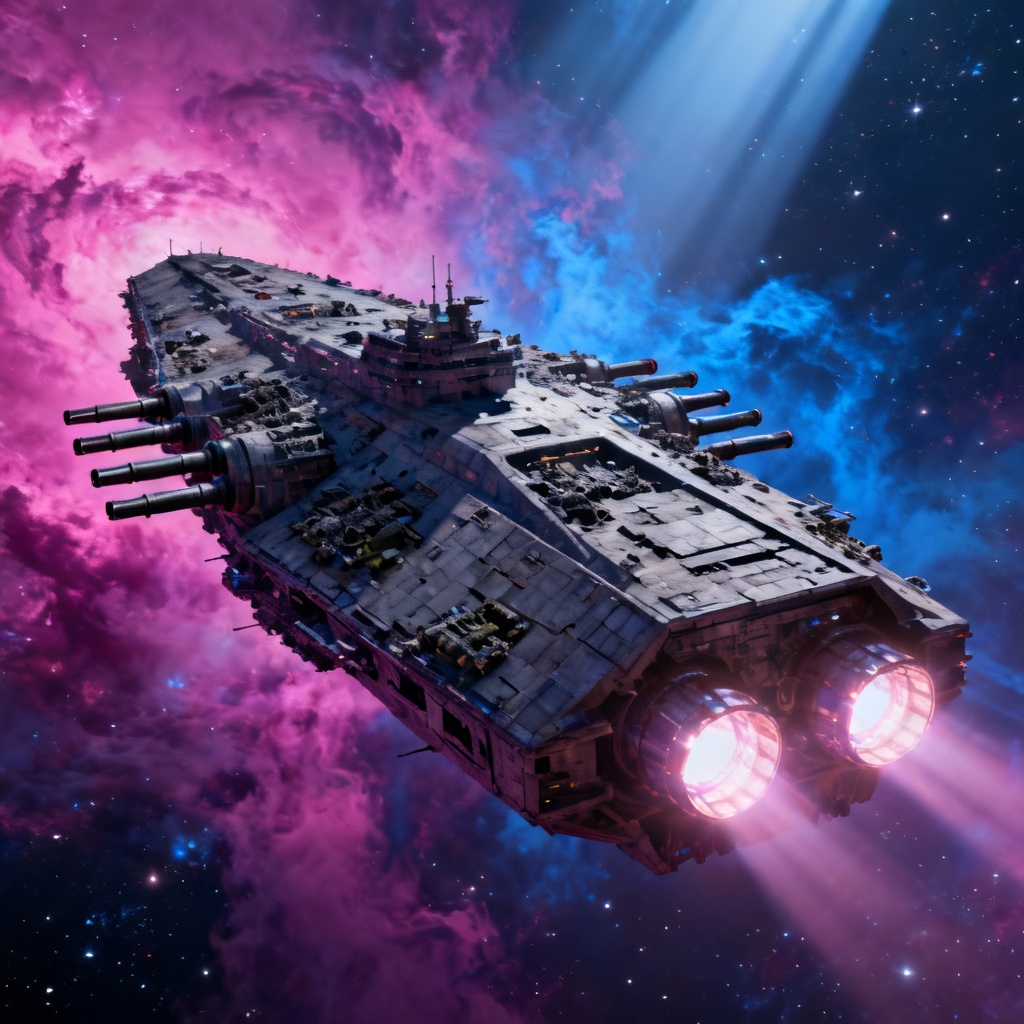 AI nebula dreadnought spaceship concept