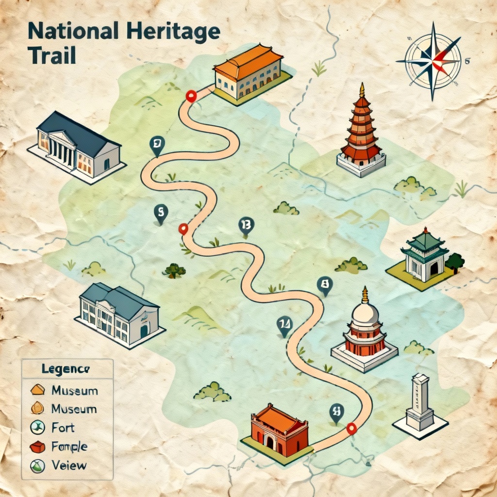 AI Heritage Trail Isometric Map