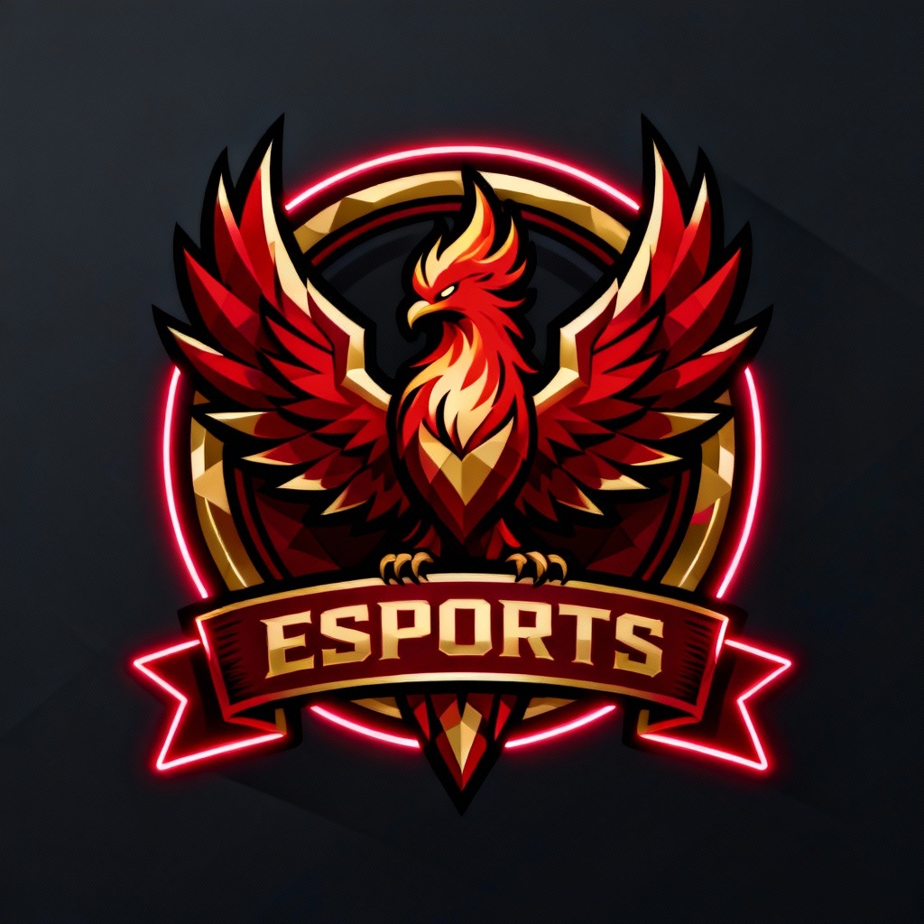 AI crimson phoenix esports badge logo