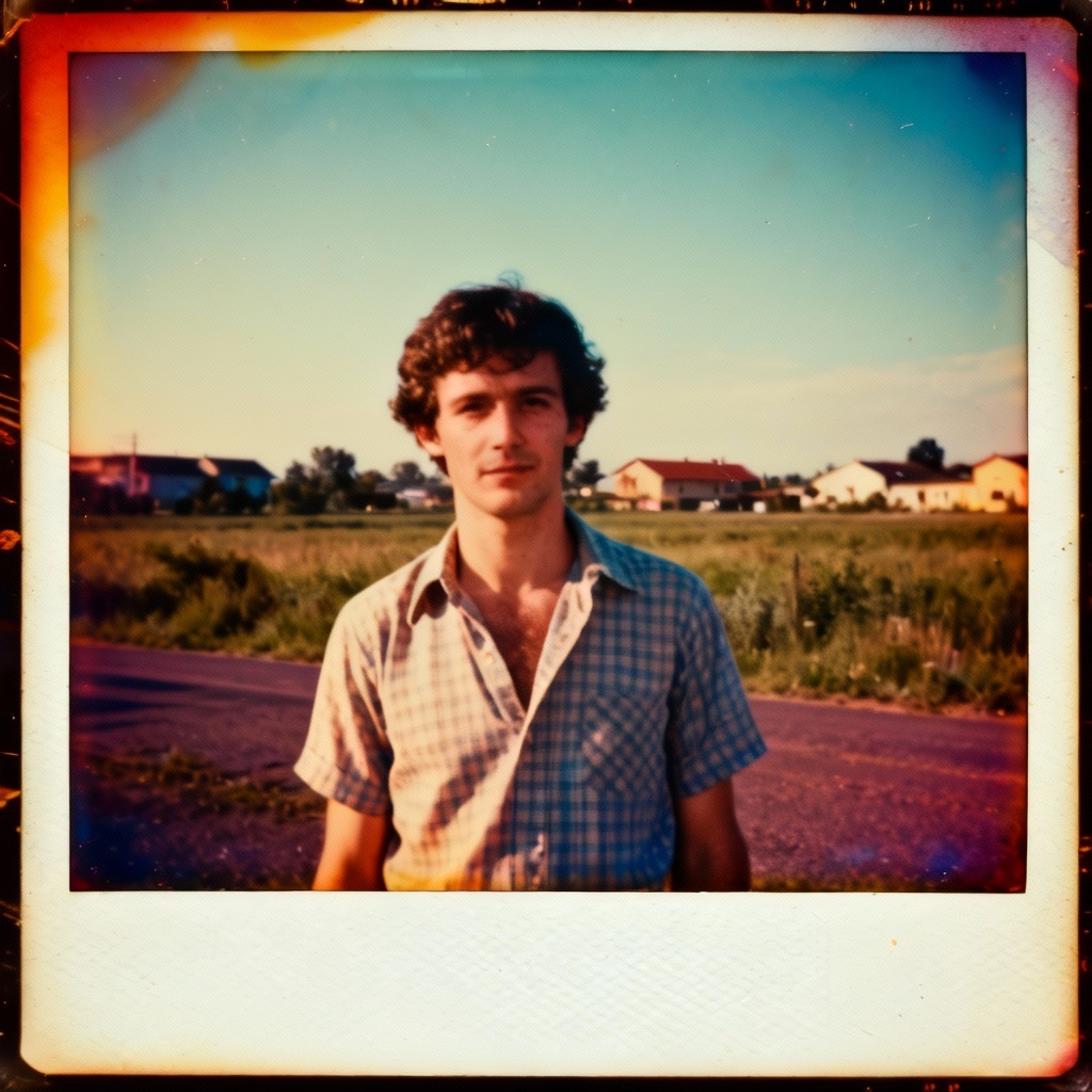AI restored vintage Polaroid with corrected colors