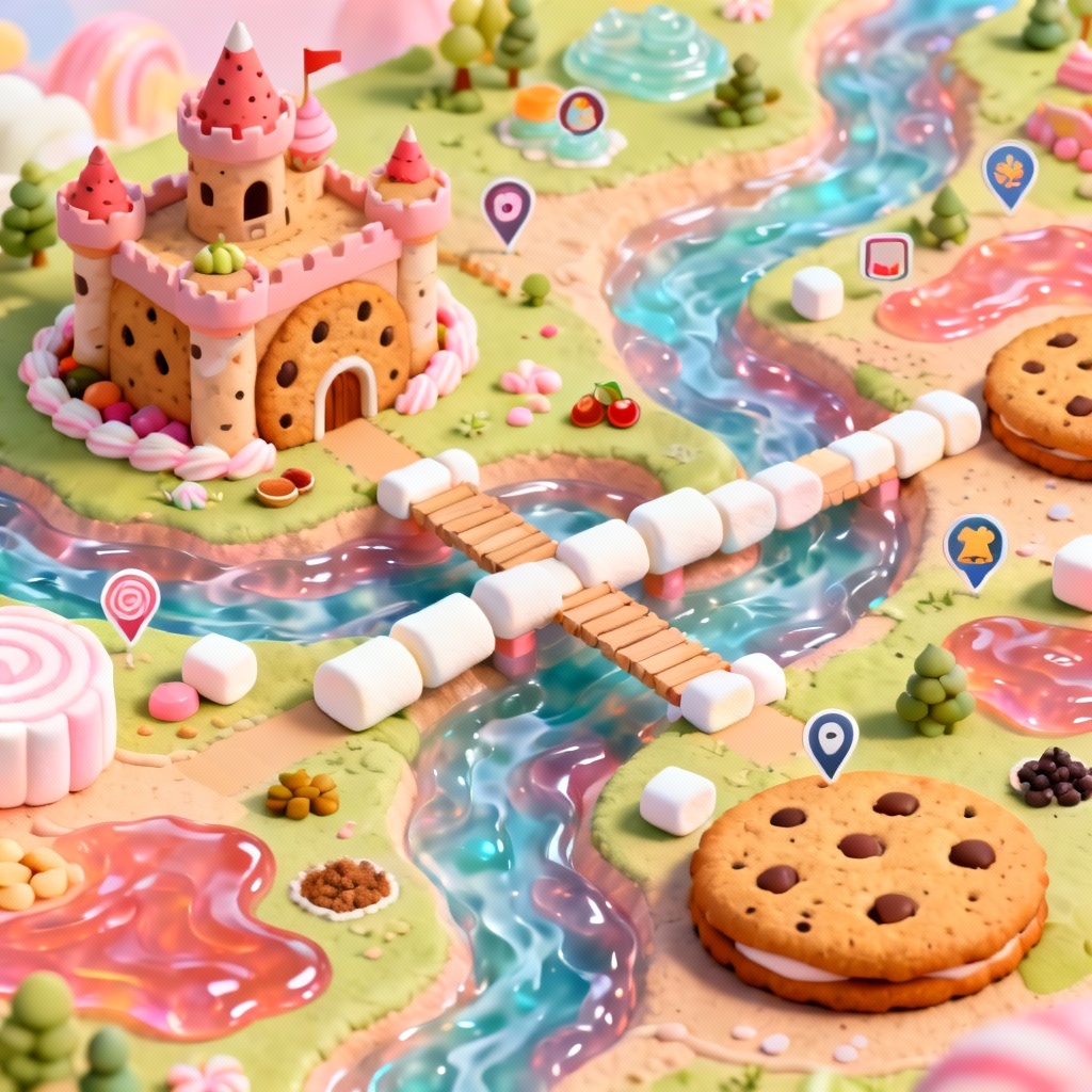 AI Cookie Run Kingdom isometric world map