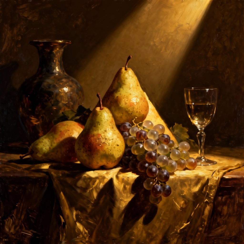 AI painting baroque still life conversion
