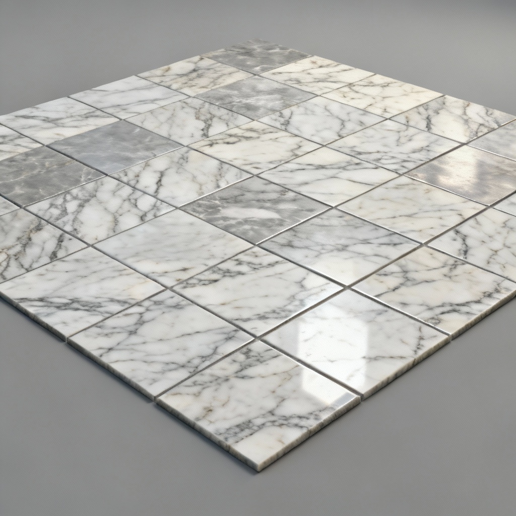 AI generated seamless marble PBR texture maps