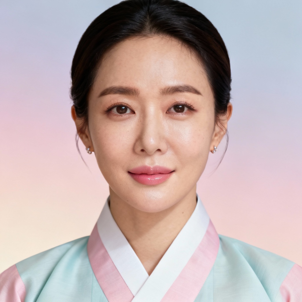 AI 2026 modern hanbok studio profile portrait