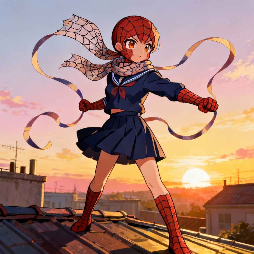 AI Anime Spider Girl In School Uniform