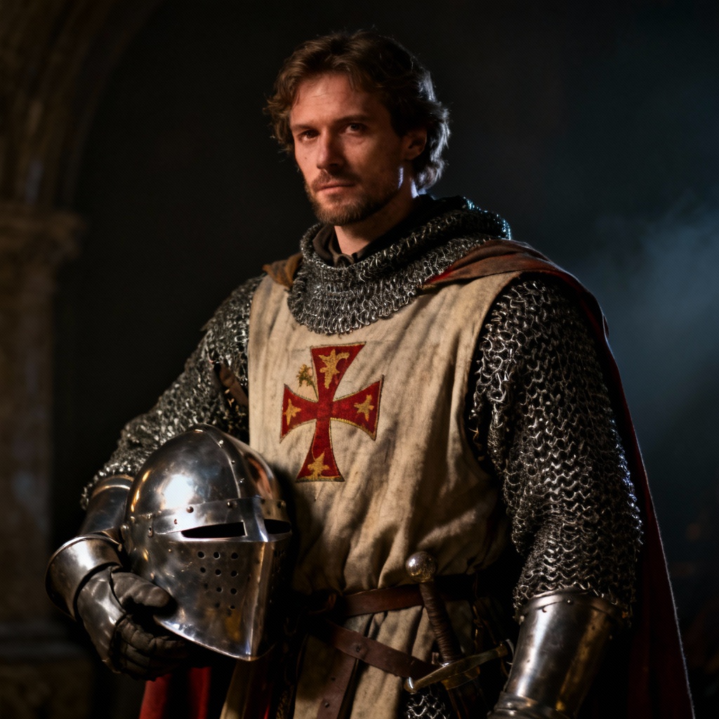 AI medieval knight portrait