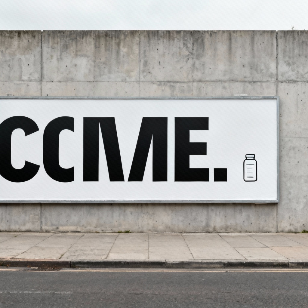 AI minimalist typography billboard mockup