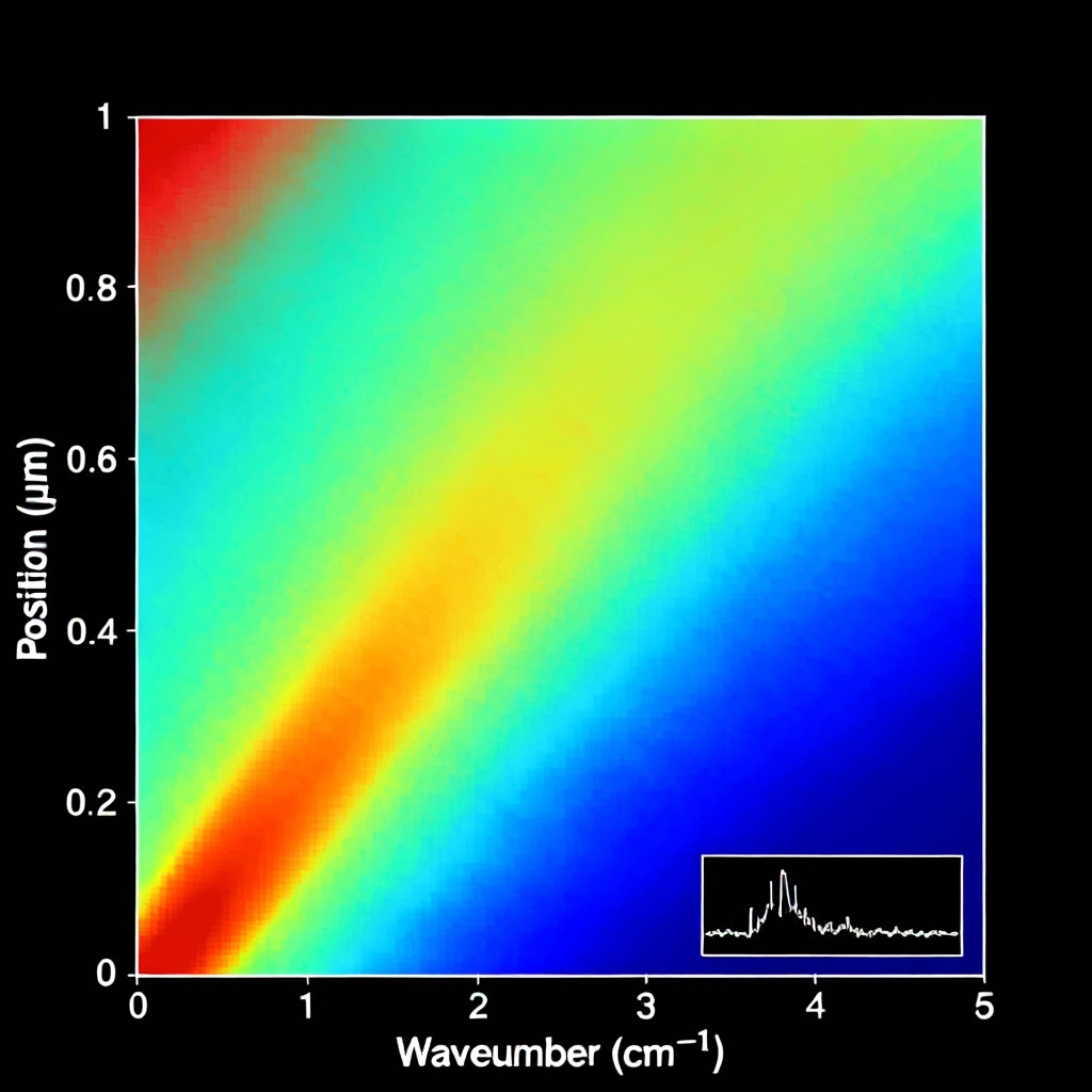 Raman heatmap of spectral mapping