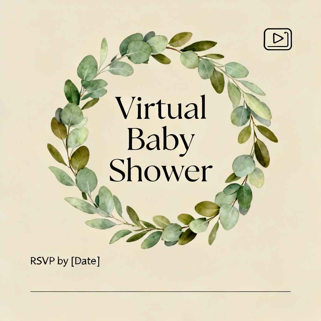 AI Gender-neutral Virtual Baby Shower Invite
