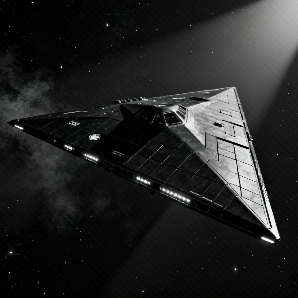 AI stealth scout wedge spaceship